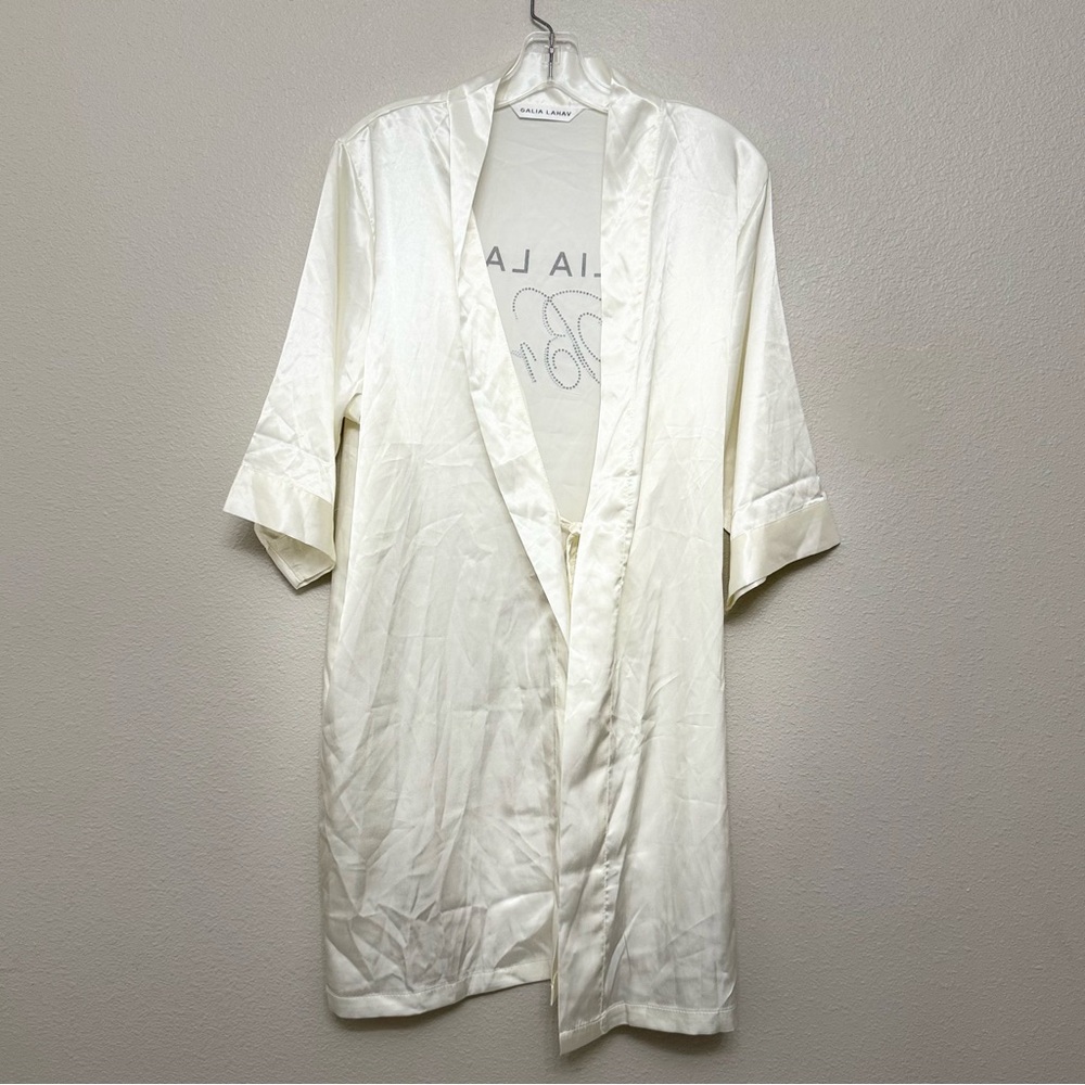 Ivory Bride Satin Robe - Picture 7 of 10